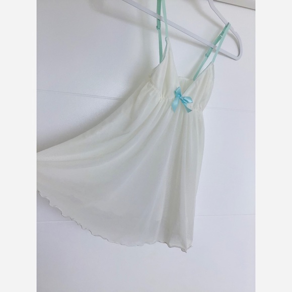 Cute Mesh Top Night Top Sexy Bow - Picture 3 of 3